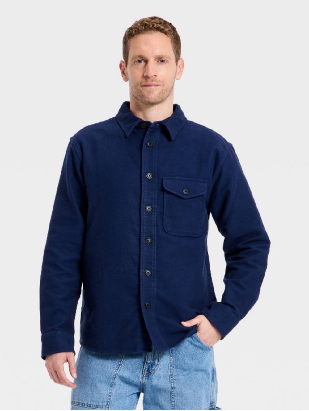 Goodfellow & Co Navy Blue Button-Up Shirt